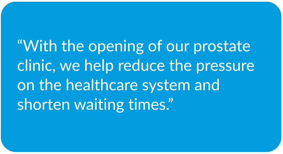 Quote about opening prostate clinic